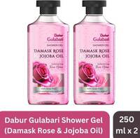 Dabur Gulabari Body Wash Shower Gel (Combo Pack) - Damask Rose & Jojoba Oil | 100% Soap free  (2 x 250 ml)