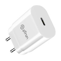 pTron Volta FC17 25W Type-C to Type-C PD Superfast USB Type C Charger for Samsung S21/S21+/S21 Ultra/S20/S20+/S20 Ultra/Note 20/Note 20 Ultra/Note 10/Note10+ M51/M42/F23 5G/M53 5G (Charger only) White