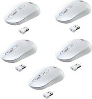 Portronics Toad 13 Combo, POR 10005 / 1200 DPI (Pack of 5) Wireless Optical Mouse  (2.4GHz Wireless, White)