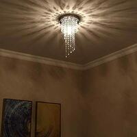  Crysta World White K9 Crystal Chandelier