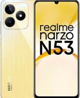 [200 coupon] Realme narzo N53 (Feather Gold, 4GB+64GB) 33W Segment Fastest Charging | Slimmest Phone in Segment | 90 Hz Smooth Display