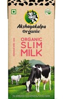 [341 coupon] Akshayakalpa Organic Slim Milk (UHT)– Pack of 4 (1 Ltr)- Pure antibiotic-free milk, long-shelf life, low-calorie, low-fat, No chemical residues, convenient and ready-to-use, nutritious by nature
