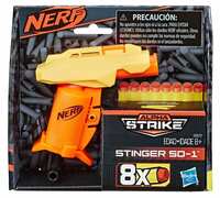 [Apply 75 Coupon] Nerf Alpha Strike Set Stinger SD-1 Toy Blaster with Targeting Set - 11-Piece Nerf Alpha Strike Set Includes Toy Blaster, 2 Half-Targets, and 8 Official Nerf Elite Darts for Kids, Teens, Adults