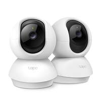 TP-Link Tapo C210P2 360° 3MP 2K 2304 Full HD 1296P Video Pan/Tilt Smart Wi-Fi Security Camera | Alexa Enabled | 2-Way Audio| Night Vision| Motion Detection | Indoor CCTV | Pack of 2,White