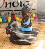 Meditating Monk Smoke Fountain with 10 Backflow Cone And Incense Holder, By eCraftIndia