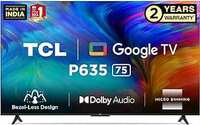 TCL 189.5 cm (75 inches) Bezel-Less Series 4K Ultra HD Smart LED Google TV