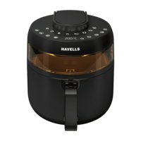 Lowest - HAVELLS Prolife Crystal 5L 1500 Watt Digital Air Fryer with 8 Preset Options (Black)