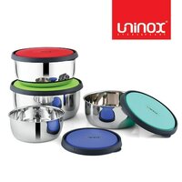 Uninox Push & Lock Steel Container Set of 4