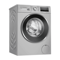 BOSCH 9/6 kg 5 Star Inverter Fully Automatic Front Load Washer Dryer (Series 4 Anti-Vibration Side Panel, Silver)