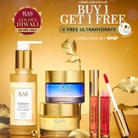 RAS Luxury Oils Golden Diwali: Buy 1 Get 1 Free + 5% OFF Via UPI + Free Ultra Hydrate Gel & Diya Set Worth Rs.2690 on Orders Above Rs.2100