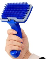 Sample @1 Cature Slicker Brush for Dogs Cats Puppy and Rabbit- Self Cleaning Slicker brush for dog & Puppies, Pet Grooming Comb with Press Key, Dog Hair Remover brushes For Small Medium and Large Dog.