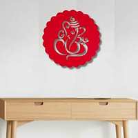 Sample @99rs - EQIQ Think Labs WallD Wooden Ganesha Wall Hanging