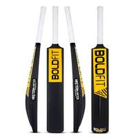 Boldfit Turf Bat Cricket for Adults Plastic Tennis Cricket Bat for Mens Heavy Plastic Cricket Bats with Grip for Gully Cricket, Tournament Match Standard Full Size Tennis Ball Bat for Cricket - Black