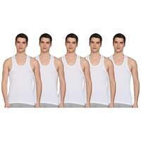 Coblue by Rupa Men's Solid Regular Fit Premium Vest (Pack of 5)