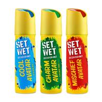 SET WET Deodorant Spray Perfume Cool, Charm & Mischief Avatar for men, 150ml (Pack of 3).