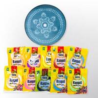 Walton Pack of 10 Rangoli Powder  (Multicolor)