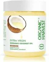 Organic Harvest Extra Virgin Organic Coconut Oil: 100% Pure, Coconut Oil for Hair & Skin, 200ml (sample, select user)