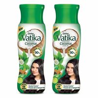 (Pack of 2) DABUR Vatika Enriched Coconut Hair Oil-600Ml (300Mlx2)|For Strong&Shiny Hair|Clinically Tested To Reduce 50% Hairfall In 4 Weeks|Controls Dandruff|Prevents Dull&Damaged Hair|Enriched With 10 Herbs