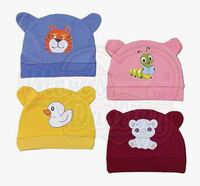 MOM'S DARLING New Born Baby Caps for New Born 0-6 Months - (Pack of 4) | Cotton Baby Cap Set for Baby boy & Girls| New Born Baby Products, Essentials| Baby Shower Gifts| New Born Baby Cap | Multicolor