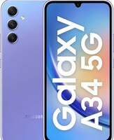 Samsung Galaxy A34 5G (Awesome Violet, 8GB, 128GB Storage) | 48 MP No Shake Cam (OIS) | IP67 | Gorilla Glass 5 | Voice Focus | Without Charger