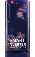 LG 185 L 5 Star Inverter Direct-Cool Single Door Refrigerator (GL-D201ABPU, Blue Plumeria, Fast Ice Making, Base stand with drawer)