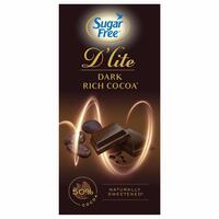 Sugar Free D'Lite Dark Chocolate | Rich Cocoa Dark Chocolate Bar | Pack of 1 (80g) | No Added Sugar | Keto Friendly & Vegan | Gluten Free | Guilt Free Extreme Delight with 100% Cocoa