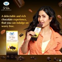  (Pack of 3) Sugar Free D'lite Hazelnut & Almonds Dark Chocolate Bar, 80g