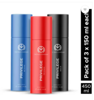 (Pack of 3)  THE MAN COMPANY Privilege Intense, Active & Bold Deodorant Spray - For Men  (450 ml, Pack of 3)