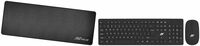 Ant Value FKBRI05 Multimedia Wireless Keyboard & Mouse Combo+Ant Value MM300 Gaming Mouse Pad-L- Large with Stitched Edges, Waterproof Non-Slip Base for Gaming & Office – Black