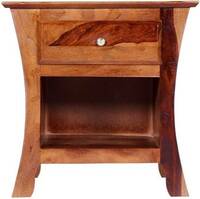Sheesham Wood Solid Bedside Table  (Finish Color - TEAK, Pre-assembled)