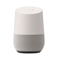 Google Home Smart Voice Activated Speaker, White/Grey