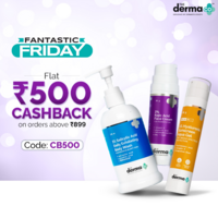The Derma Co. Fantastic Friday-Flat Rs.500 CashBack on All Orders Above Rs.899(Upcoming on 2nd Nov'23 7pm)