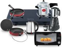 Lifelong LLCMBGS06 2B OTG Cooker Cookware Mixer Kettle Combo Glass Manual Gas Stove  (2 Burners)