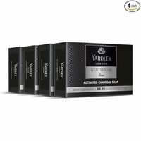Yardley London Gentleman Classic Activated Charcoal Soap| 99.9% Germ Protection and Deep Cleansing (pack of 4 )
