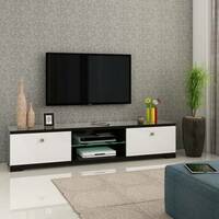 SPACEWOOD Engineered Wood TV Entertainment Unit  (Finish Color - NATURAL WENGE, Knock Down)