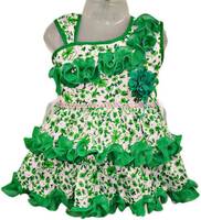 Baby Girls Midi/Knee Length Festive/Wedding Dress (Blue, Sleeveless)