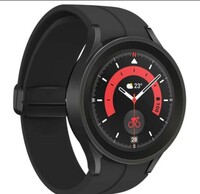 Samsung Galaxy Watch 5 Pro 45 mm Bluetooth Smart Watch with Sapphire Crystal Display with Sleep Tracking, Body Composition Analysis, Heart Rate and Fitness Tracking, One year warranty (Black Titanium) SM-R920NZKAINU