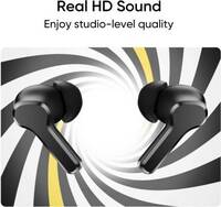 realme Techlife Buds T100 with up to 28 Hours Playback & AI ENC for Calls Bluetooth Headset  (Black, True Wireless)