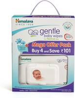 HIMALAYA Gentle Baby Wipes Mega Offer Pack (4 N X 72's) on Flipkart