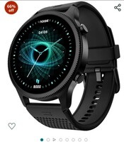 NoiseFit Halo 1.43" AMOLED Display, Bluetooth Calling Round Dial Smart Watch, Premium Metallic Build, Always on Display, Smart Gesture Control, 100 Sports Modes (Statement Black) 