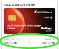 Get Lifetime free Icicibank Coral Rupay credit card instant approval