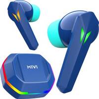 Mivi Commando X7,35ms Low Latency,13mm Bass,50H Playtime,Dual Mic AI ENC,TypeC,5.3 Bluetooth Headset  (Blue, True Wireless)