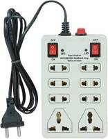 DIGWAY 8 SOCKET 2 SWITCHES EXTENSION CORD/ EXTENSION BOARD -2.0 Meter Cord Length 8 Socket Extension Boards (Beige, 2.5 m)