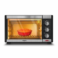 Wipro Vesta CTG01 28 L Oven Toast Grill/OTG |1600 Watt with Smart Cook Function |Rotisserie & Convection| 6 Stage Heating | Grill, Bake & Roast | Heat Resistant Tempered Glass | Black