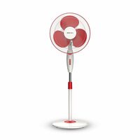 Bajaj Frore Neo 400 MM Oscillating Pedestal Fan for Home|Aerodynamically Balanced Blades| 100% CopperMotor| HighAir Delivery|3-Speed Control| Rust Free|2-Yr Warranty Red