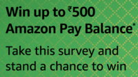 Amazon Take this smartphone survey and stand a chance to win upto Rs.500