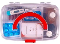 [20 coupon] Clazkit BPA-Free Emergency Indoor Outdoor Medical Utility Cabinet Organizer Detachable Tray Medical Box (White)