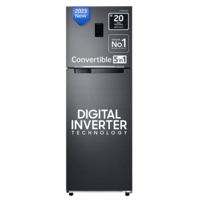 Lowest - SAMSUNG 322 Litres 2 Star Frost Free Double Door Refrigerator ( Luxe Black)