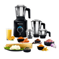 Lowest - Atomberg MG 1 485 Watt 4 Jars Mixer Grinder (18000 RPM, 4 Speed Control, Black)