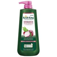 Kesh King Organic Onion Shampoo With Curry Leaves Reduces Hair Fall Upto 98%, Boosts Hair Growth & Keeps Hair Smooth Upto 48Hrs | Repairs Dry & Damaged Hair | Makes Hair Silky & Bouncy - 600ml